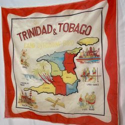 Vintage Souvenir Map Scarf 