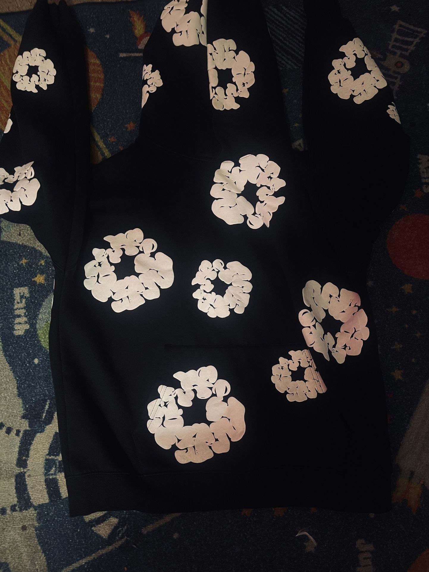Denim Tear Hoodie (black & White)