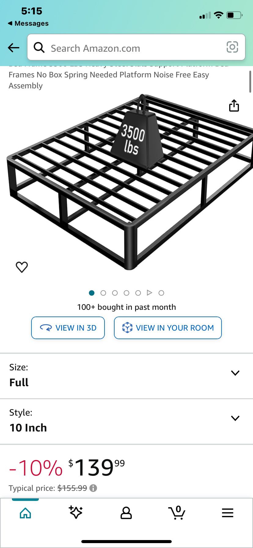 Bed Frame Full Box Platform 