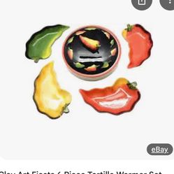 Mexican Plates Tortilla Warmer And Chilly Plate 