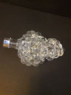 French glass grape cluster wine bottle
