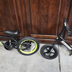 2 Boys Starter Beginner Bikes / Bicycle (Black Strider)