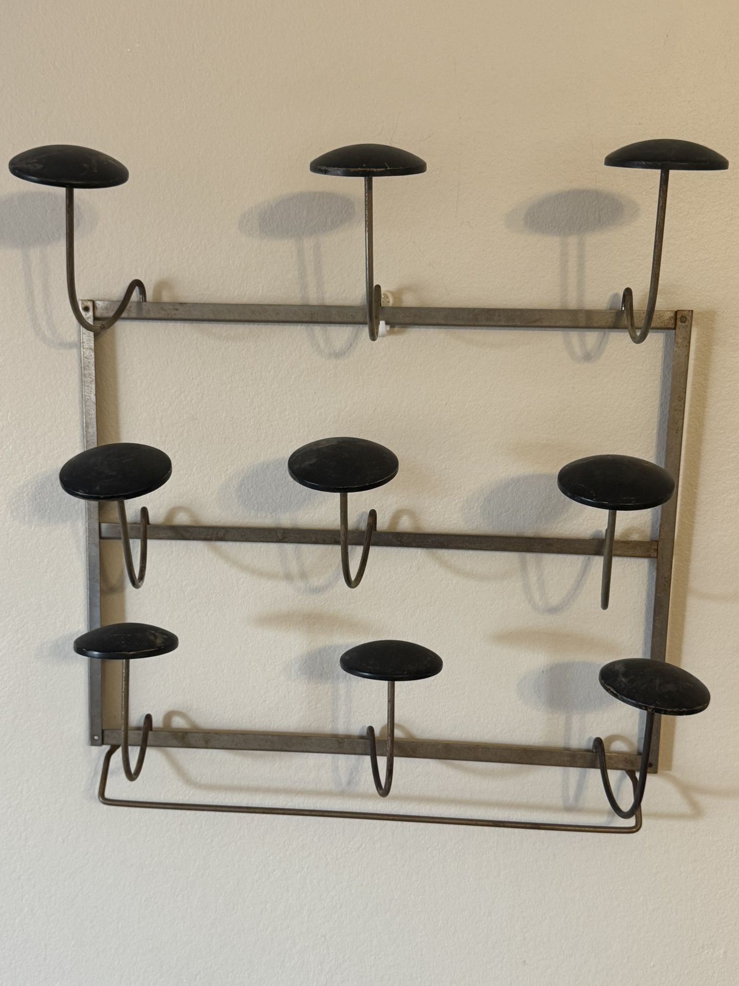 images Vintage wall mount hat and scarf holder
