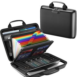 HIBWN Fireproof Document Box, Hard Case Fireproof File Organizer 