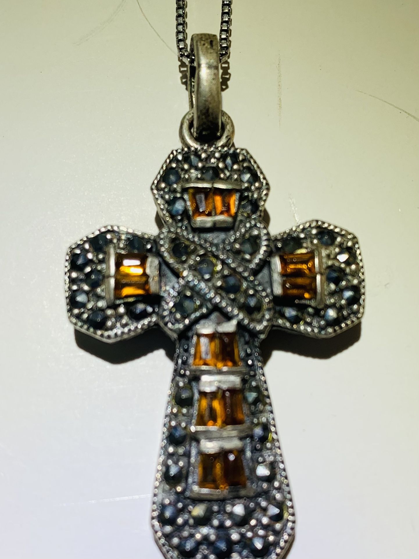 Vintage Sterling Silver 925 Crucifix Necklace