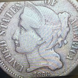 1863 3 Cent Nickel 