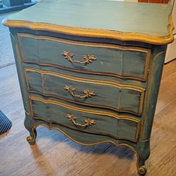 Dixie Green Three Drawer Dresser Mid Century 