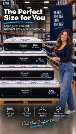 Brand New Ortho Supreme Mattresses – prices vary by size- Enjoy fast Free Delivery - Hablamos espanol