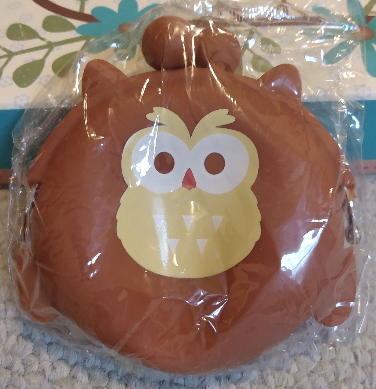NEW in Package Women's Girl's Cute Owl Soft Silicone Wallet Change Coin Card Key Tote