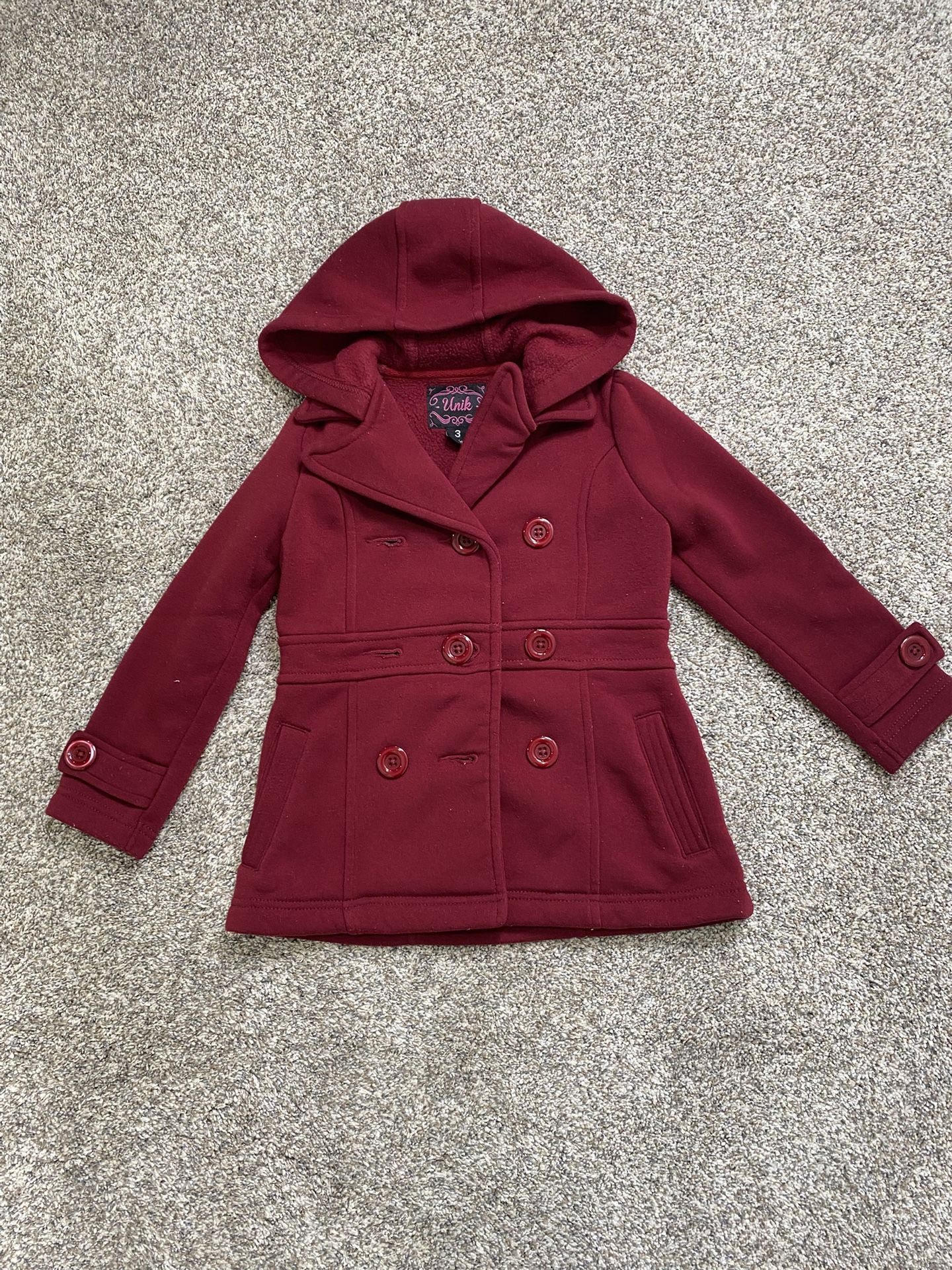 Toddler Girl Coat With Hoodie