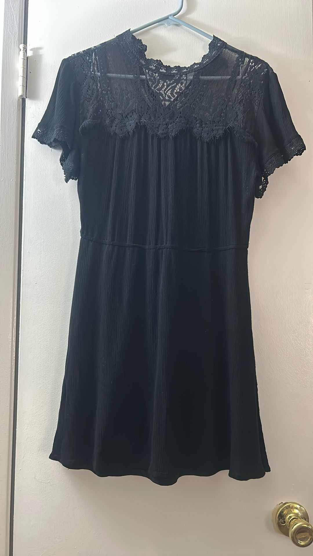 Black Dress With Top Lace