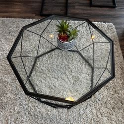 Modern Geometric Glass Coffee Table