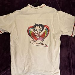 Betty Boop Custom Button Up Vintage Shirt 