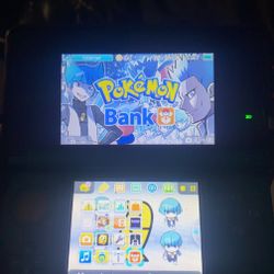 nintendo DS WITH poke bank and silver 