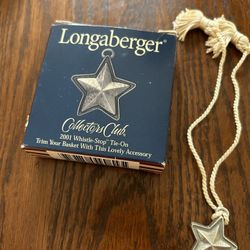 Longaberger 2001 Whistle Stop Tie On Star