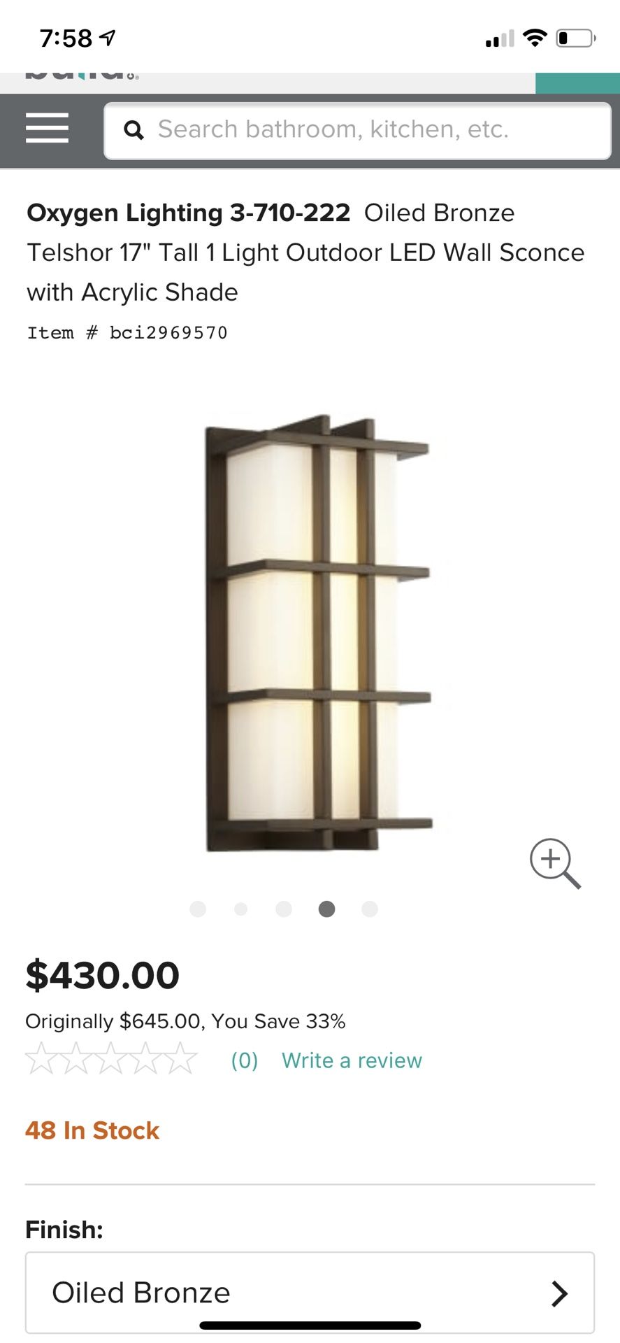 New outdoor light modern mcm