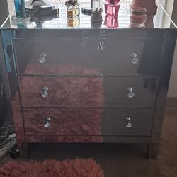 All Mirred Dresser 3 Drawers