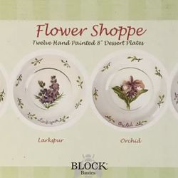 12 Piece Hand Painted Plates