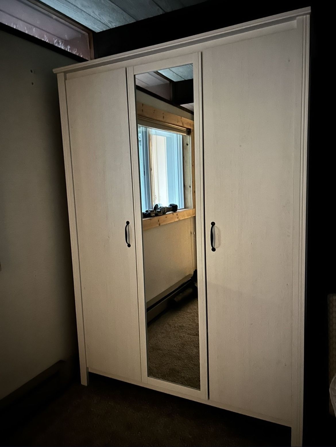 White Armoire With Mirror
