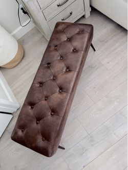 Leather bench