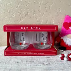 Rae Dunn His & Hers Glasses