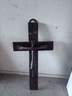 Wood And Metal Cross 