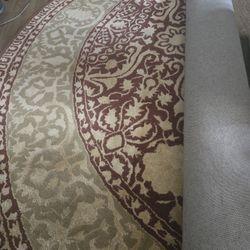 8' round indian rug, silk road collection 