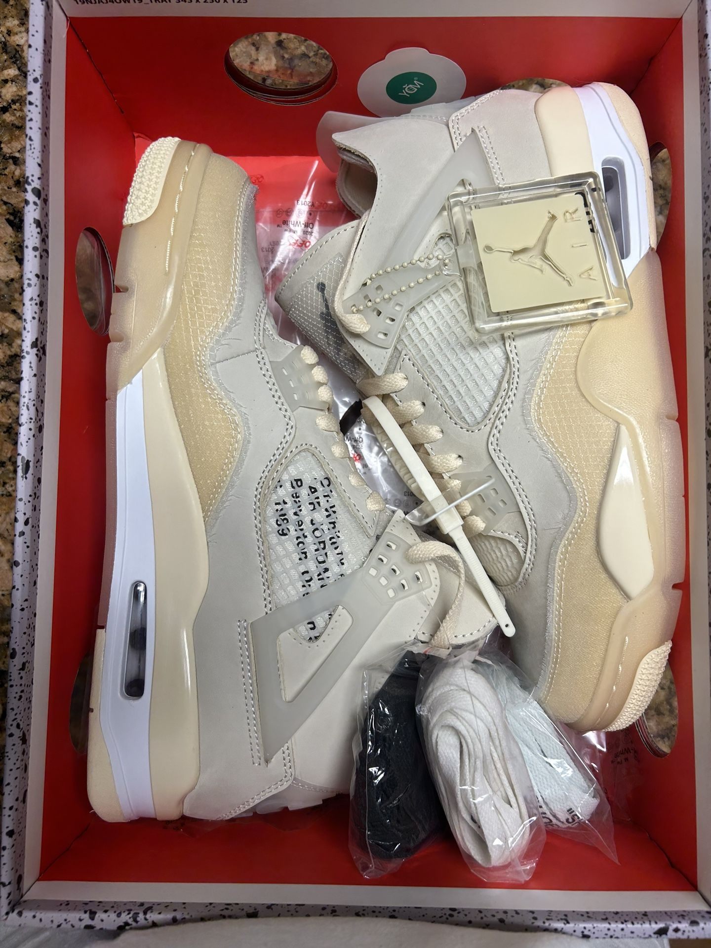 Air Jordan 4 Retro Off-White Sail (Women’s) Size 11 Women’s/ 9.5 Men’s 