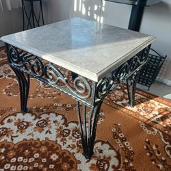 Marble TABLE Metal Base