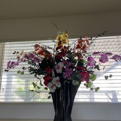 Artificial Flowers Arrangement In Vase