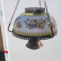 Vintage Glass Hanging Lamp
