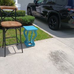Blue Side Table