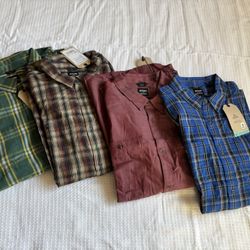 Prana XLT Button Up Plaid Extra Large Tall Size