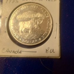 1985 Silver National Parks Canadian Dollar 