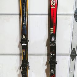 Bundle: K2 Axis Six (174cm) & Volkl Vertigo G2 (158cm) All-Mountain Skis w/ Bind