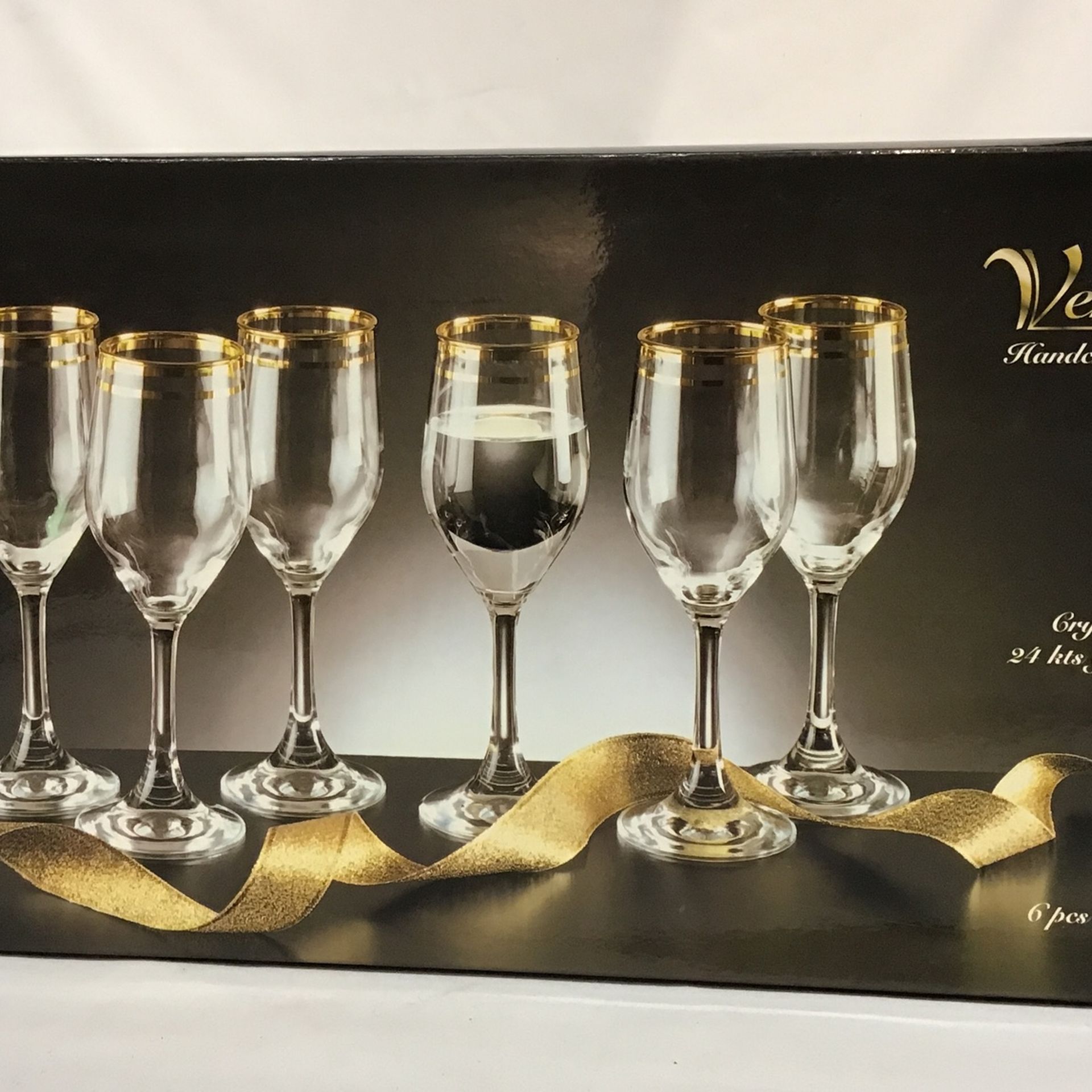 6 piece Crystal Stemware