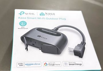 2 x Kasa Outdoor Smart Plug EP40 – 2 Sockets, WiFi, IP64 Weatherproof, Alexa/Google, New in Box