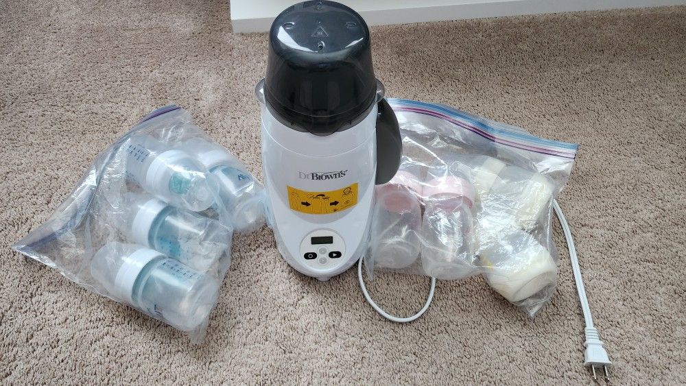 Dr. Brown Bottle Warmer and Various Bottles