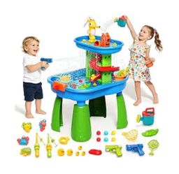 Kids 3-Tier Water Play Table with Accessories