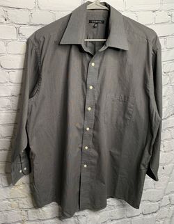 George Men's Gray Button-Down Dress Shirt