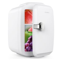 CROWNFUL Mini Fridge, 4 Liter/6 Can Portable Cooler and Warmer Personal Refrigerator
