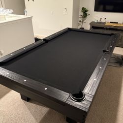  Custom 8ft Modern Slate Pool Table – Like New