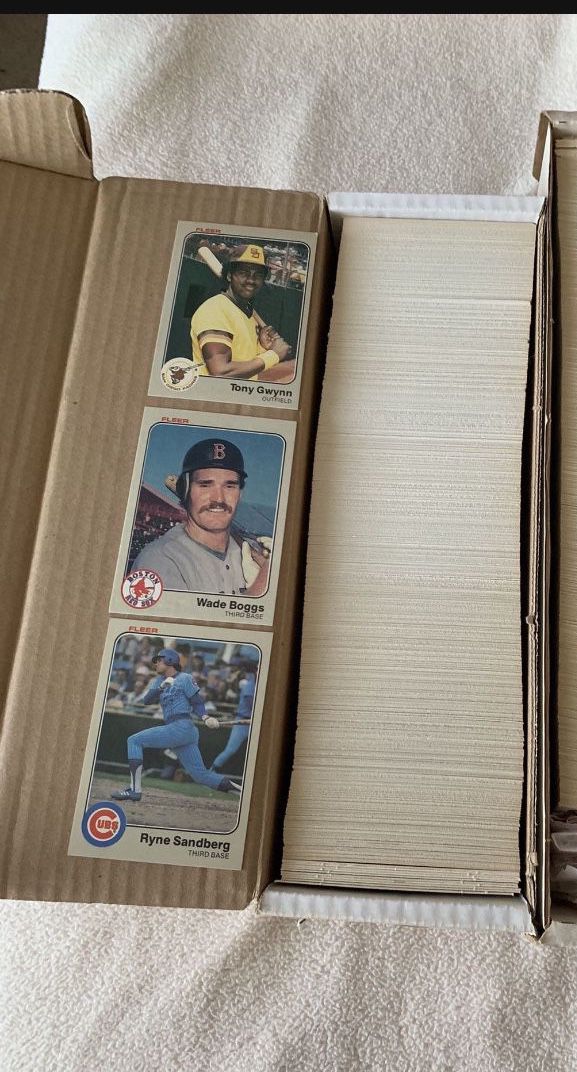 1983 Fleer Complete Baseball Card Set Gwynn Boggs Sandberg Rookie Cards