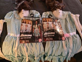 Trick or Treat Studios Licensed the Shining Grady Twins costumes size small brand new with wigs and leggings