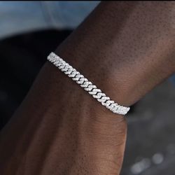 Cuban moissanite bracelet 6mm