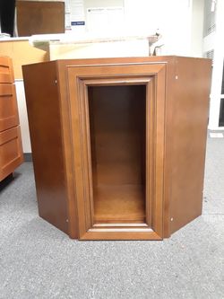 All wood new upper corner kitchen cabinet $50