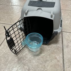 Small Pet Crate, Gray,  Tan , Black 