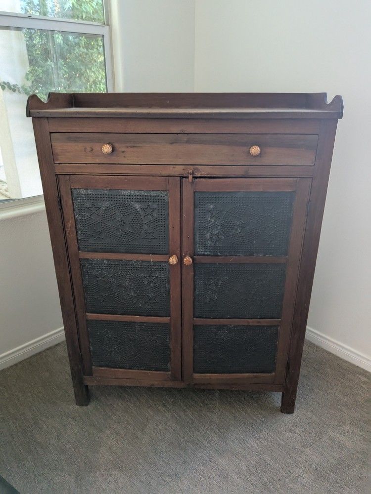 Antique Pie Safe Cabinet