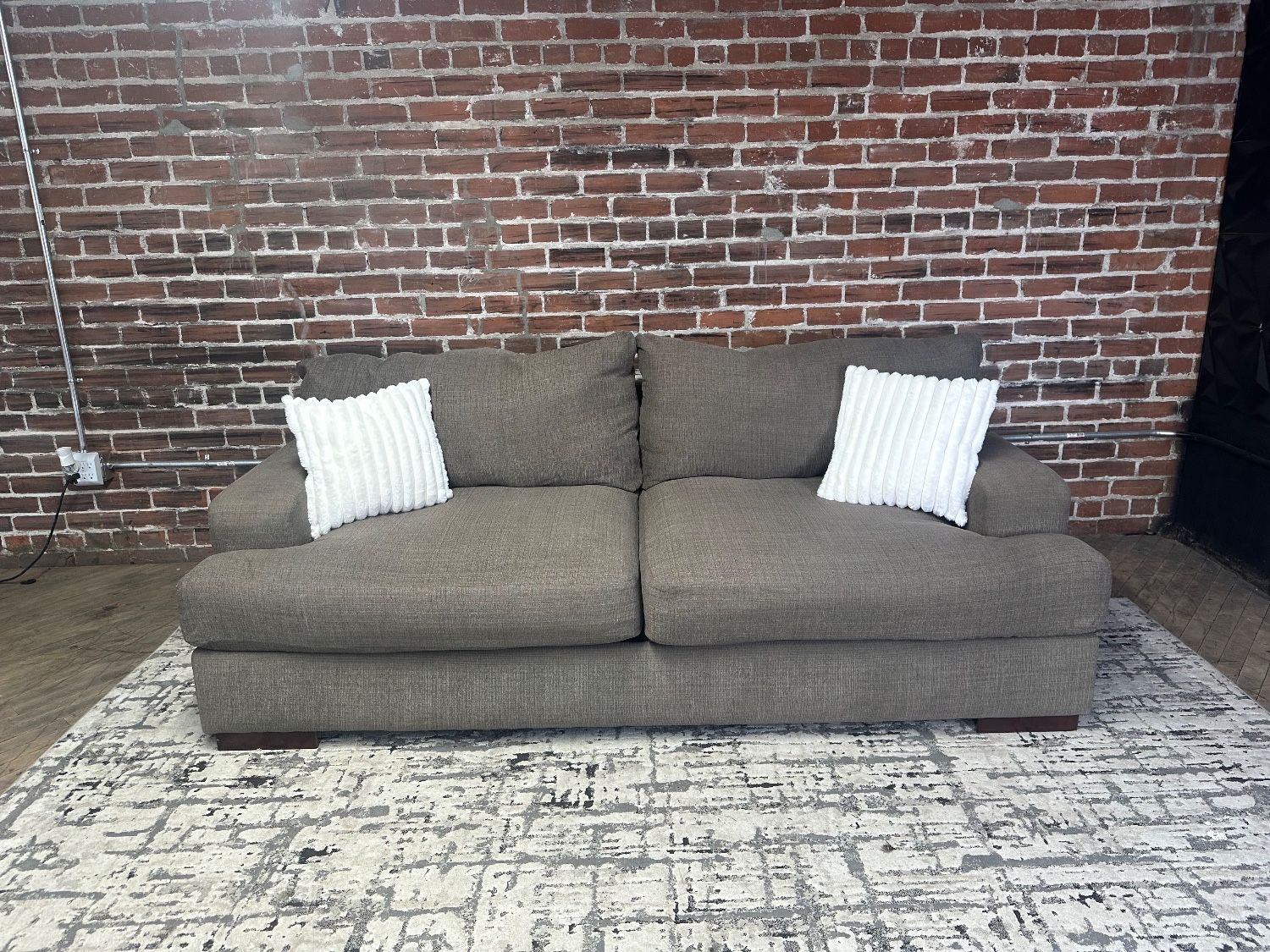 Delivery Available brown gray sofa couch