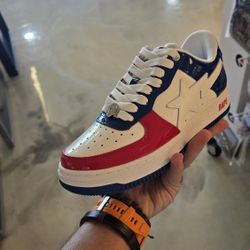 Bape white and blue sneaker